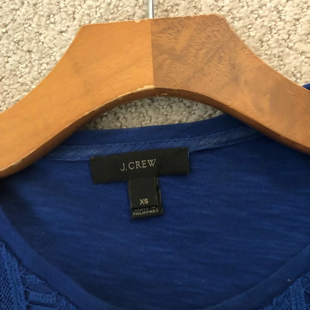 J. Crew Lace Overlay Top - Picture 3 of 5